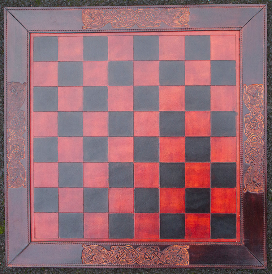 De Luxe Leather Chess board