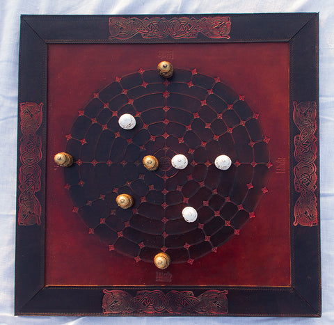 Fidchell De Luxe Hand-crafted Leather Board