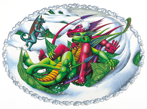 Dragon Snow Giclee Print by Francis Morgan - multymedia