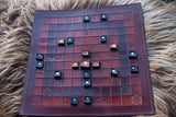 Hand-crafted Leather Board for Hnefatafl, Tablut,Brandubh, Ard Rí;  11x11, 9x9, or 7x7