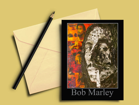 Bob Marley Collage Greeting Card - multymedia