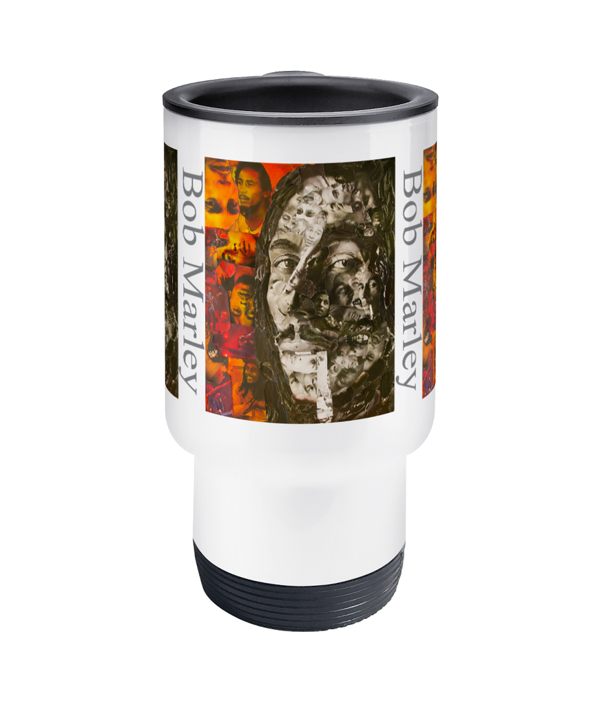 Bob Marley Collage Travel Mug 14oz - multymedia