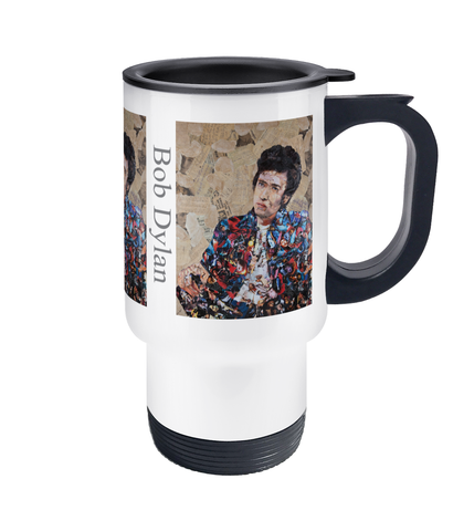 Bob Dylan Collage Travel Mug 14oz - multymedia