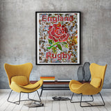 England Rugby Collage / Art Giclee Print - multymedia