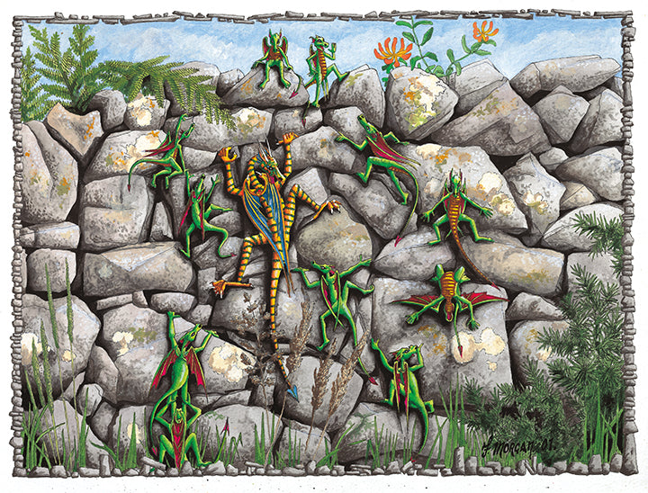 Dragon Wall Giclee Print by Francis Morgan - multymedia