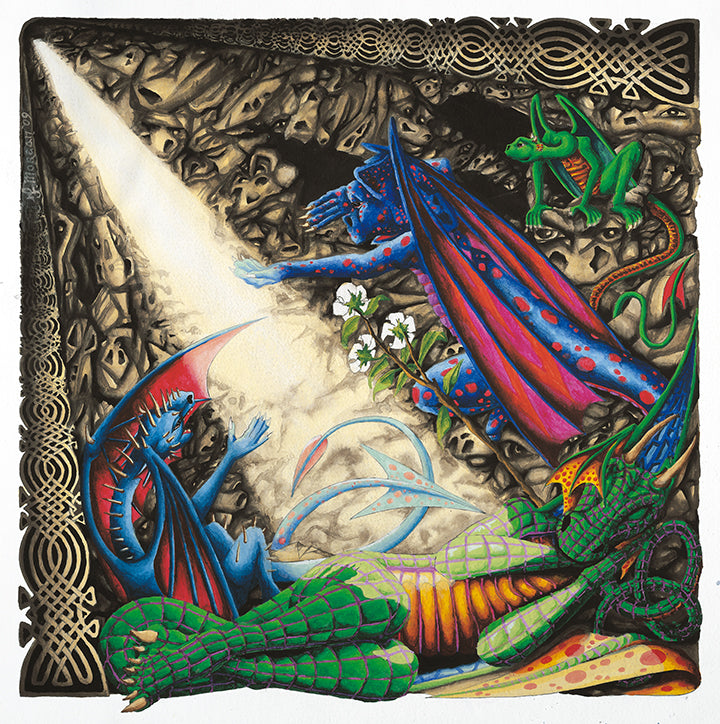 Dragon Cave Poster by Francis Morgan - multymedia