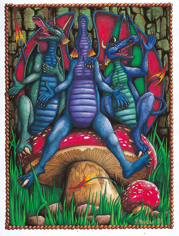 Dragons Singing Canvas Print - multymedia