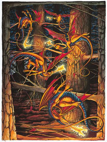 Dragons Forest Giclee Print by Francis Morgan - multymedia