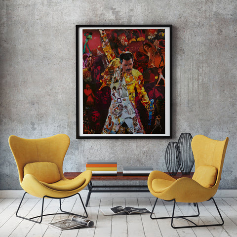 Freddie Mercury of Queen Collage /  Art - multymedia