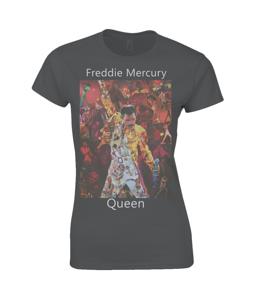 Freddie Mercury Collage Womens T Shirt