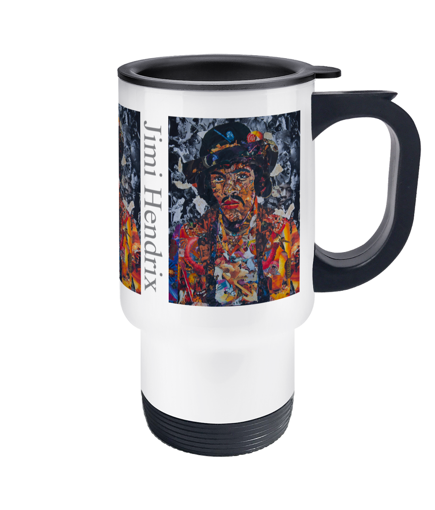 Jimi Hendrix Collage Travel Mug 14oz - multymedia