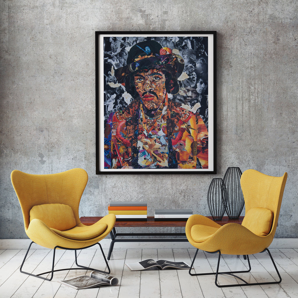 Jimi Hendrix Collage Giclee Print