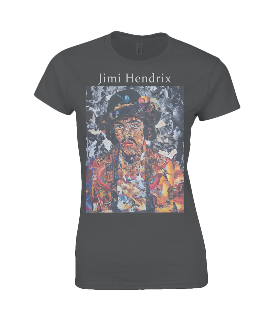 Jimi Hendrix Collage Womens T Shirt