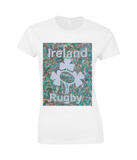 Ireland Rugby Collage Womens T Shirt