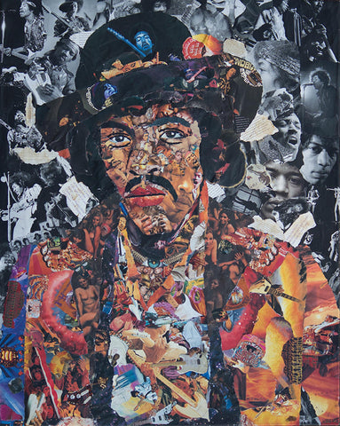 Jimi Hendrix Collage Poster - multymedia