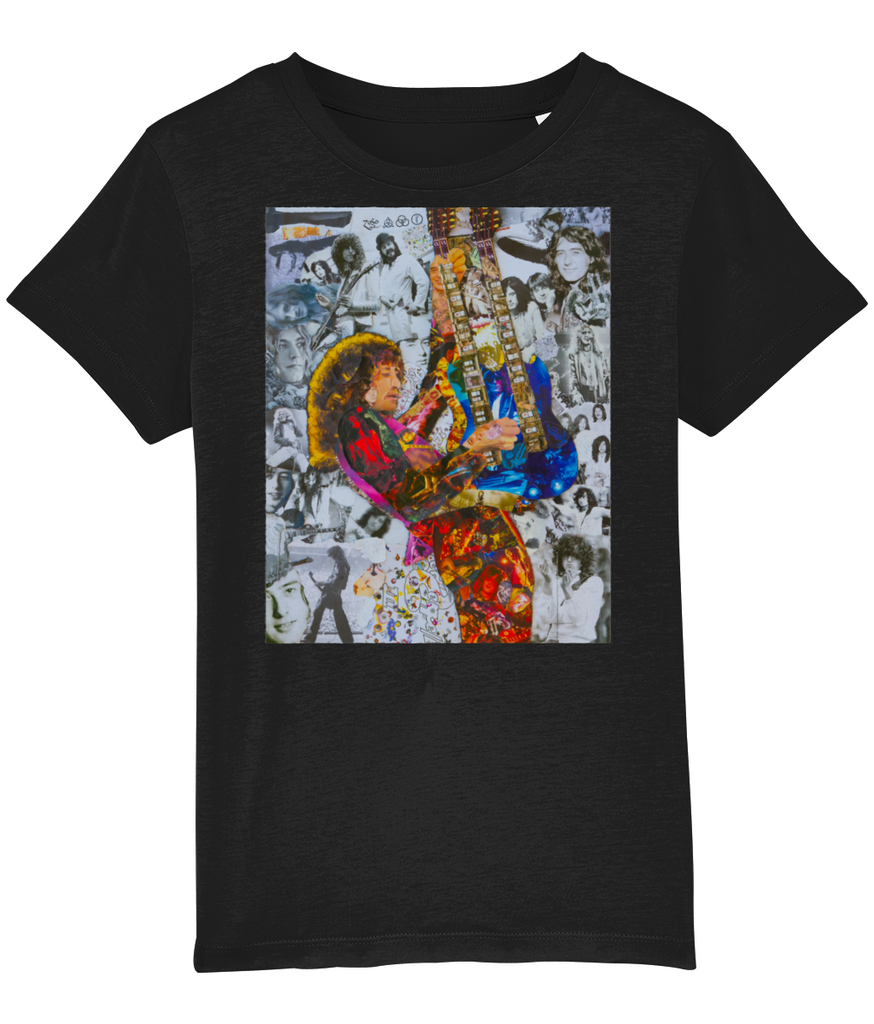 Jimmy Page Collage Kids T-Shirt