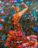 Pink Floyd Flamenco Dancer Canvas Print - multymedia