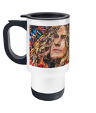 Robert Plant Led Zeppelin Collage Travel Mug 14oz - multymedia