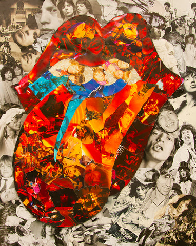 Rolling Stones Collage Poster - multymedia