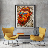 Rolling Stones Collage Poster - multymedia