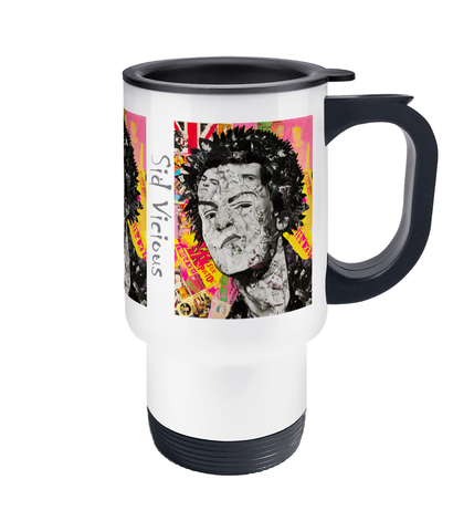 Sid Vicious Sex Pistols Collage Travel Mug 14oz