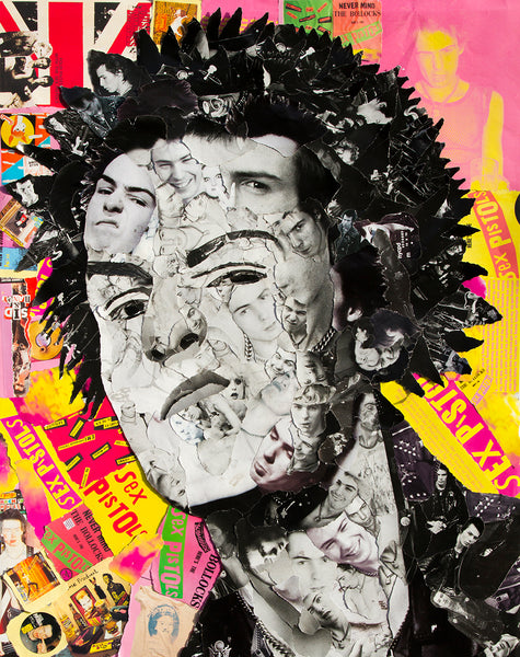 Sid Vicious Sex Pistols Collage Poster – multymedia