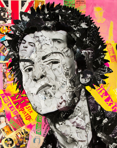 Sid Vicious Sex Pistols Collage Poster