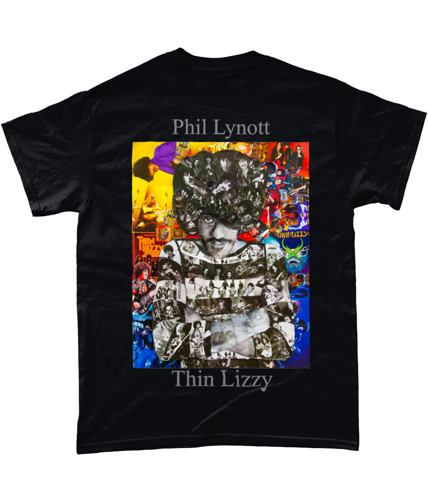 Thin Lizzy Phil Lynott Collage Short-Sleeve T-Shirt - multymedia