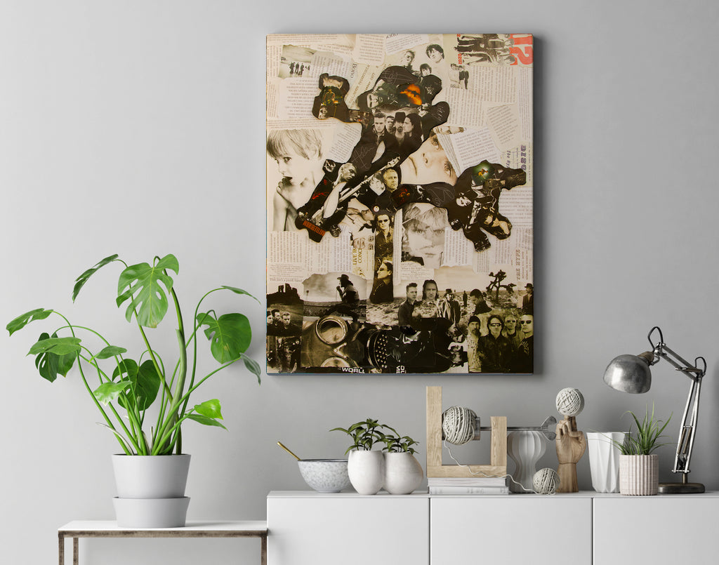 U2 Joshua Tree Collage Canvas Print - multymedia