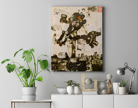 U2 Joshua Tree Collage Canvas Print - multymedia