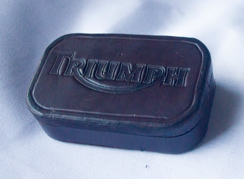 Triumph Leather Covered Tin