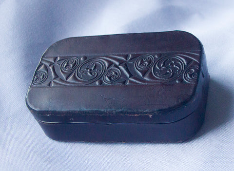 Celtic Knotwork Leather Covered Tin