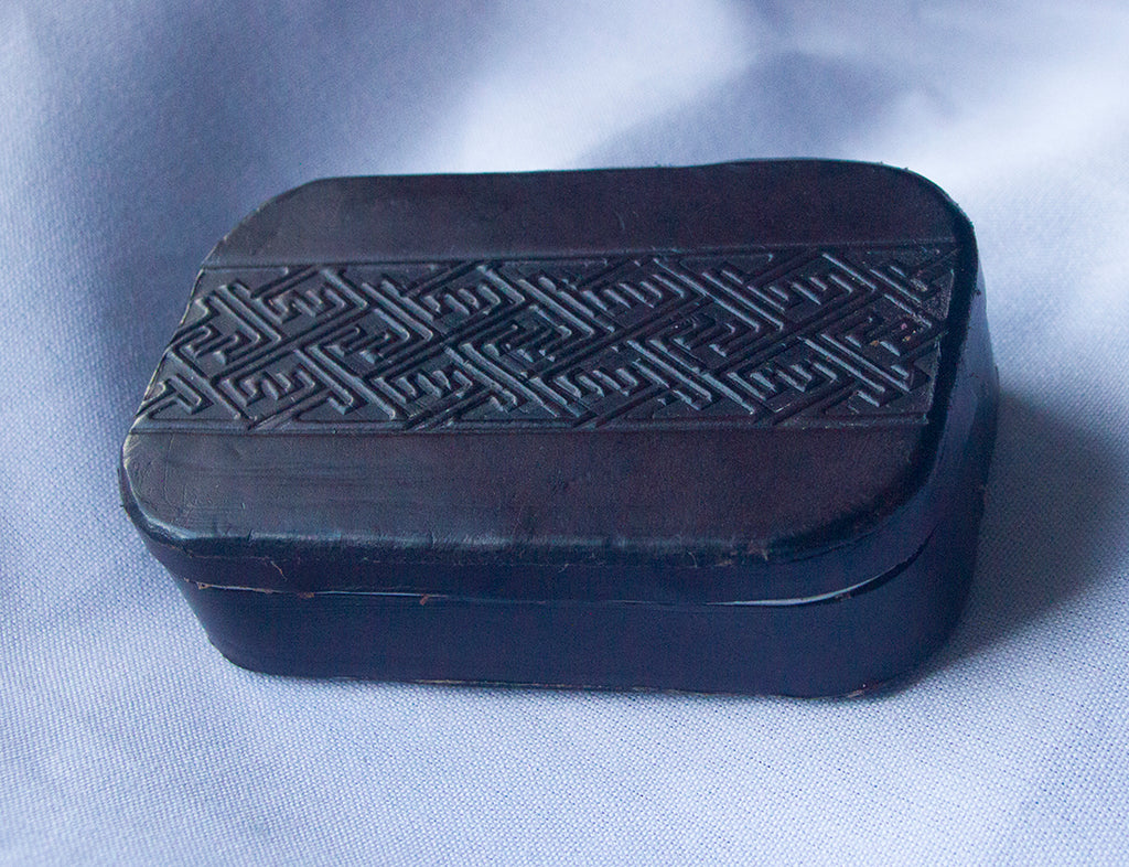 Celtic Geometric Leather Covered Tin