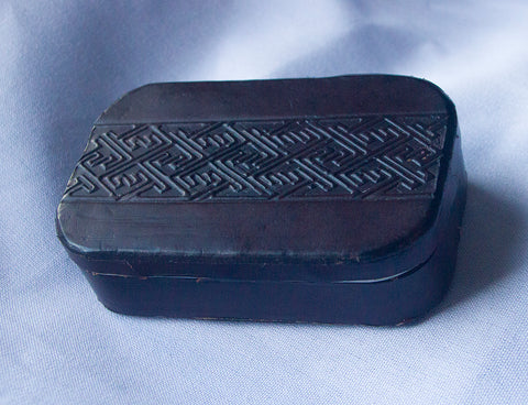 Celtic Geometric Leather Covered Tin