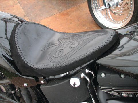 Chopper style seat with Ace of Spades