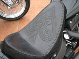 Chopper style seat with Ace of Spades