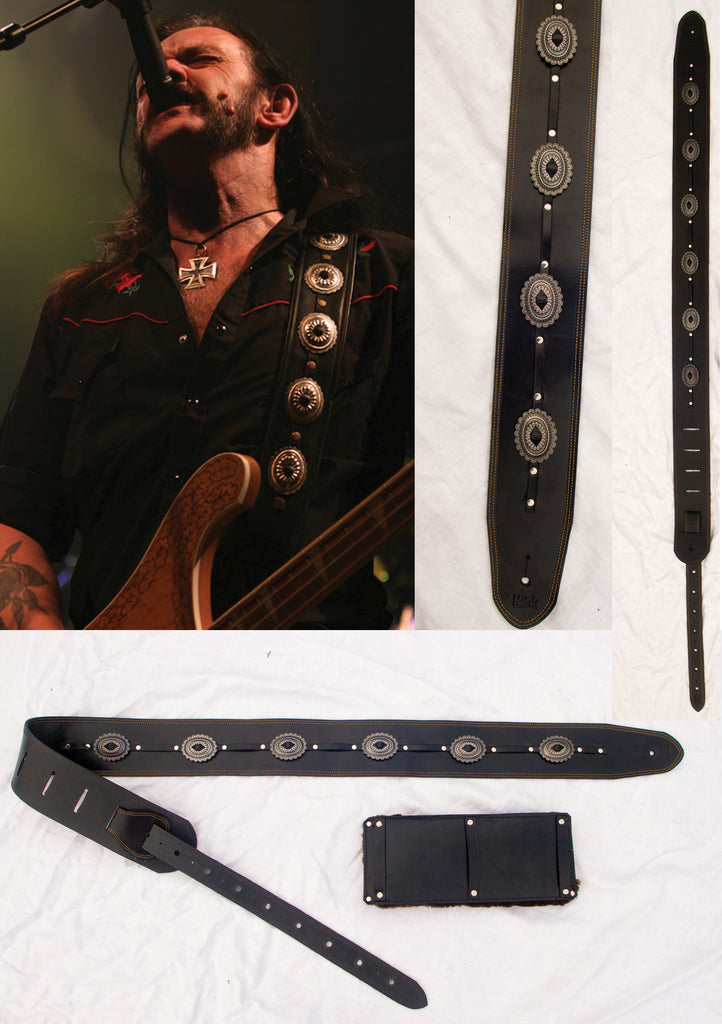 Lemmy Motorhead Concho Bass Guitar Strap by Lugh Leathers