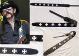 Lemmy Motorhead Iron Cross Bass Guitar Strap by Lugh Leathers