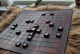 Hand-crafted Leather Board for Hnefatafl, Tablut,Brandubh, Ard Rí;  11x11, 9x9, or 7x7