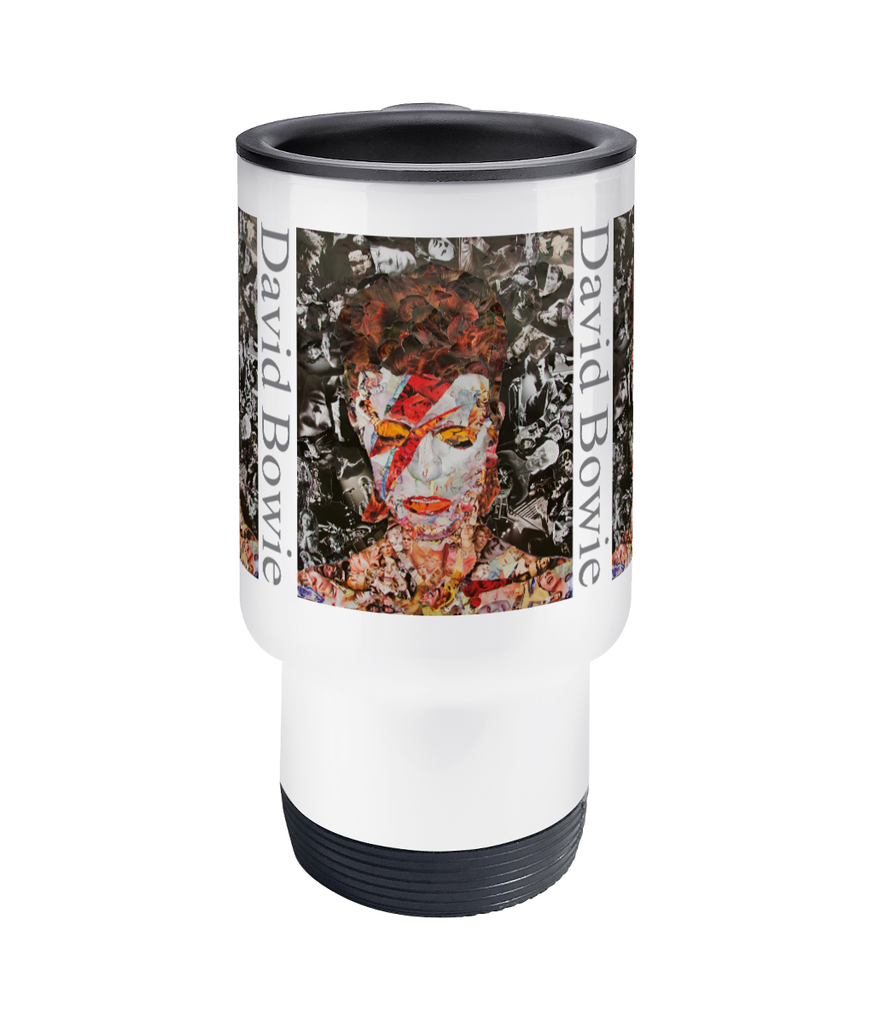 David Bowie Collage Travel Mug 14oz - multymedia