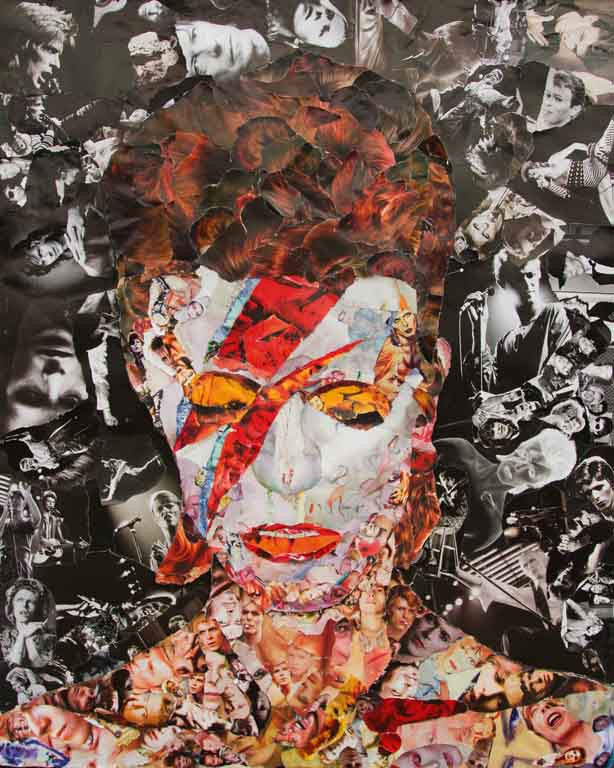 David Bowie Collage Poster - multymedia