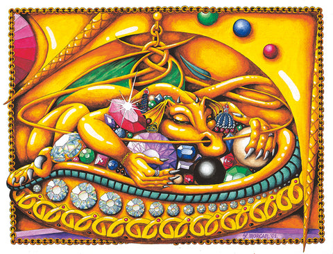 Golden Dragon Poster by Francis Morgan - multymedia