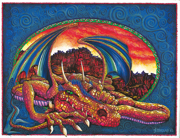 Dragon on Rocks Giclee Print by Francis Morgan - multymedia