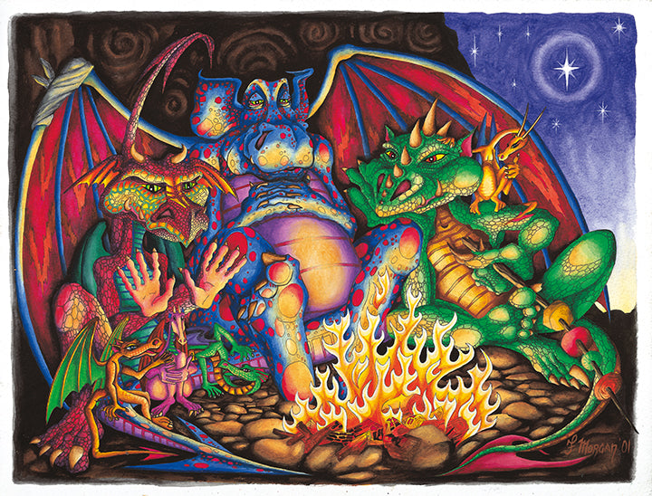 Dragon Fire Giclee Print by Francis Morgan - multymedia