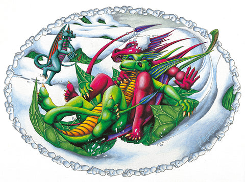 Dragon Snow Poster by Francis Morgan - multymedia