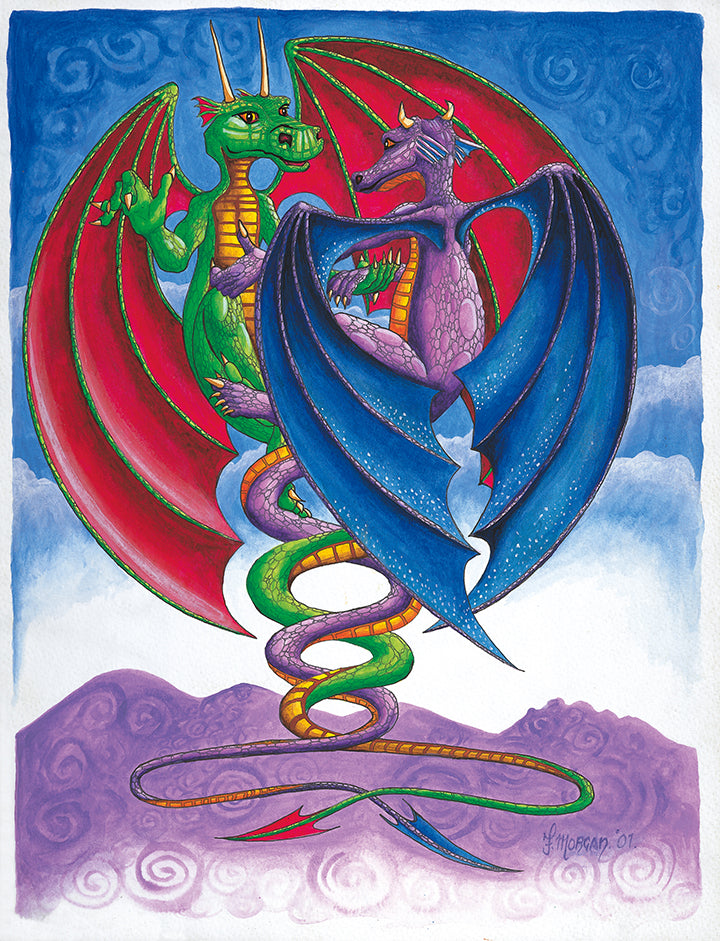 Dragon Couple Giclee Print by Francis Morgan - multymedia