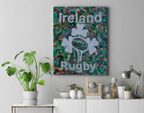 Ireland Rugby Collage Canvas Print - multymedia