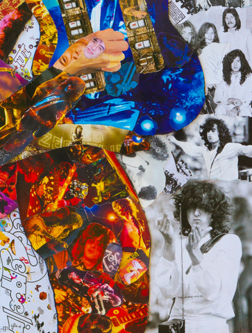 Led Zeppelin Collages Led Zeppelin Jimmy Page Collage Poster – multymedia