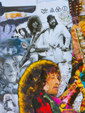 Led Zeppelin Jimmy Page Collage Poster - multymedia