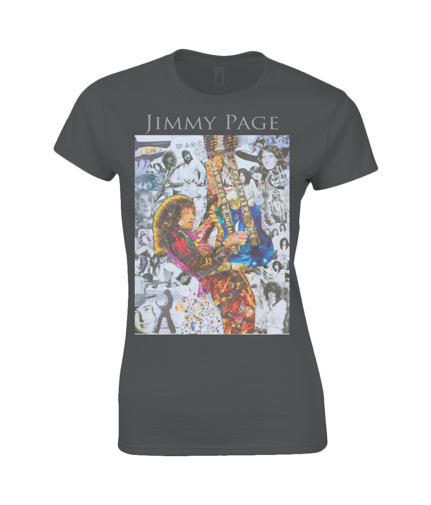 Jimmy Page Collage Womens T Shirt